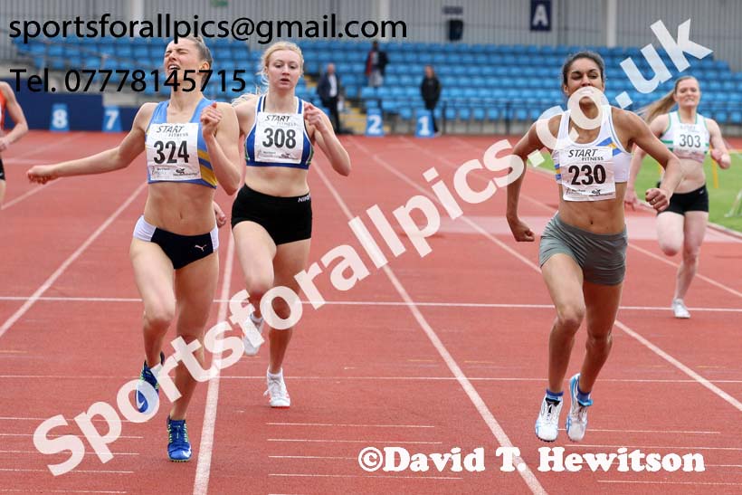 Senior womens 400 metres, Northern Senior and Under-20s Champs., SportsCity, Manchester. Photo: David T. Hewitson/Sports for All Pics